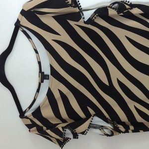 Zebra Print Blouse Ann Taylor sz large